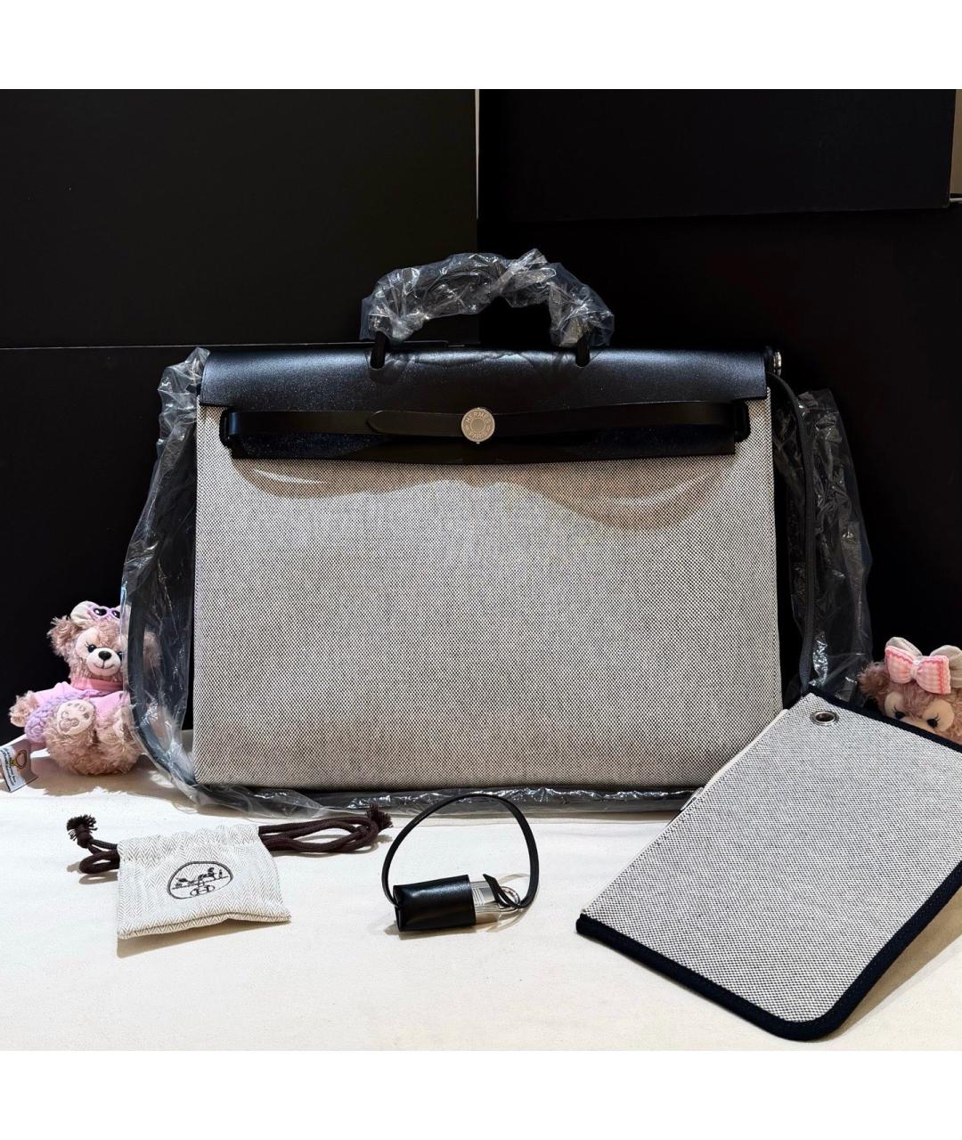 HERMES Черная кожаная сумка через плечо, фото 3