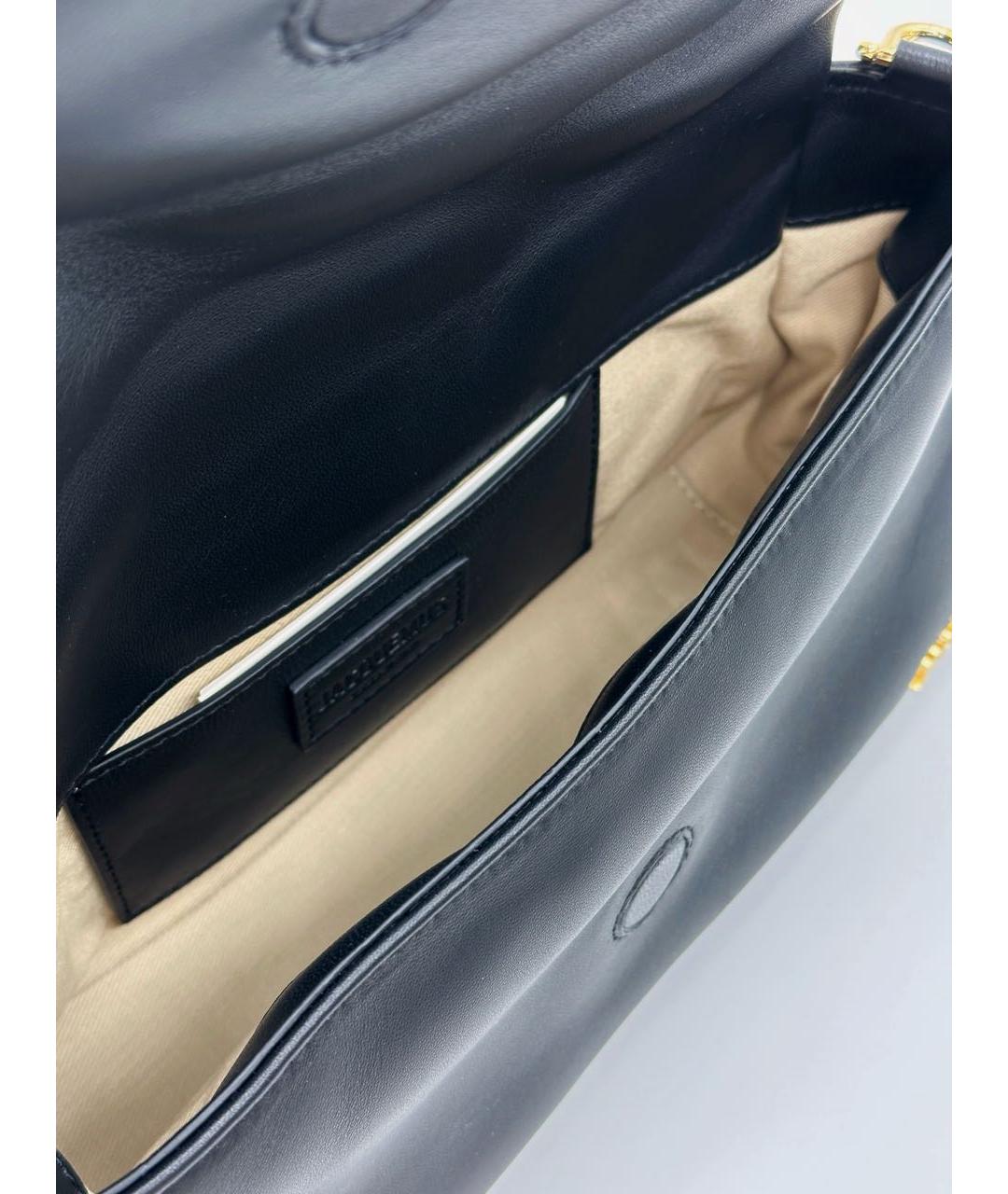 JACQUEMUS Черная кожаная сумка через плечо, фото 4