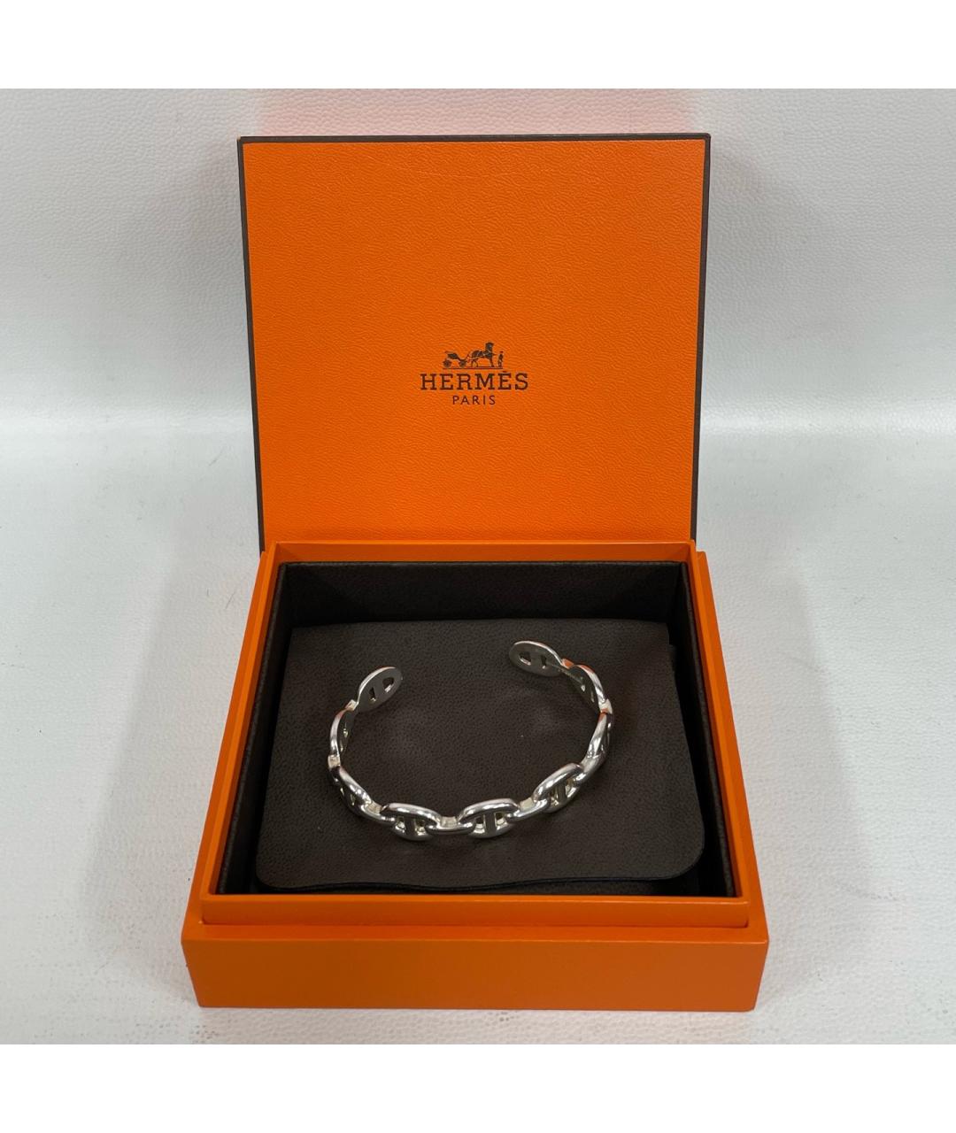 HERMES Серебрянный серебряный браслет, фото 2