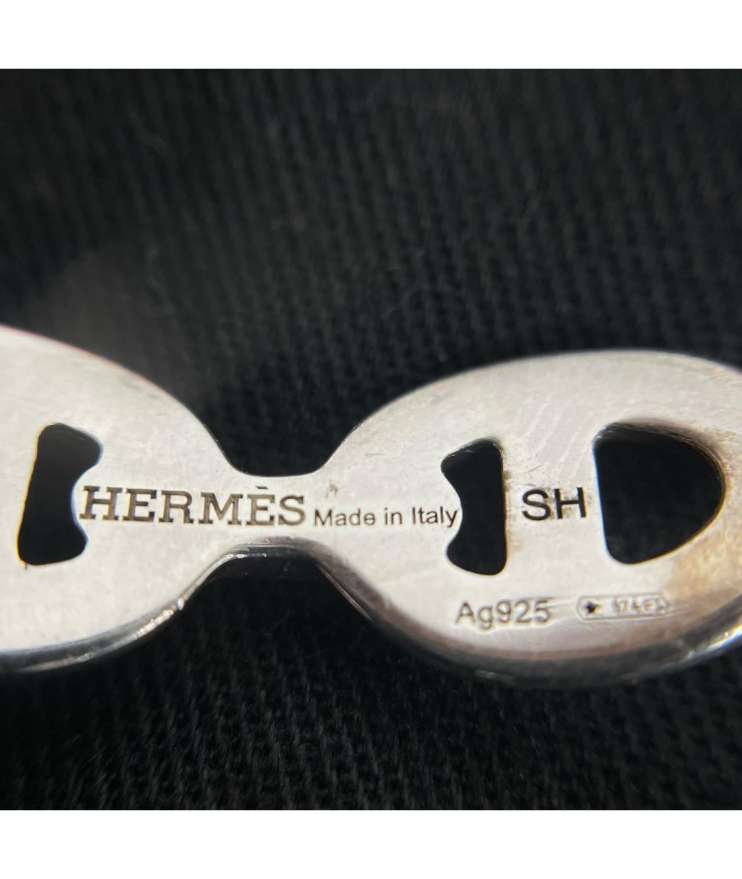 HERMES Серебрянный серебряный браслет, фото 5