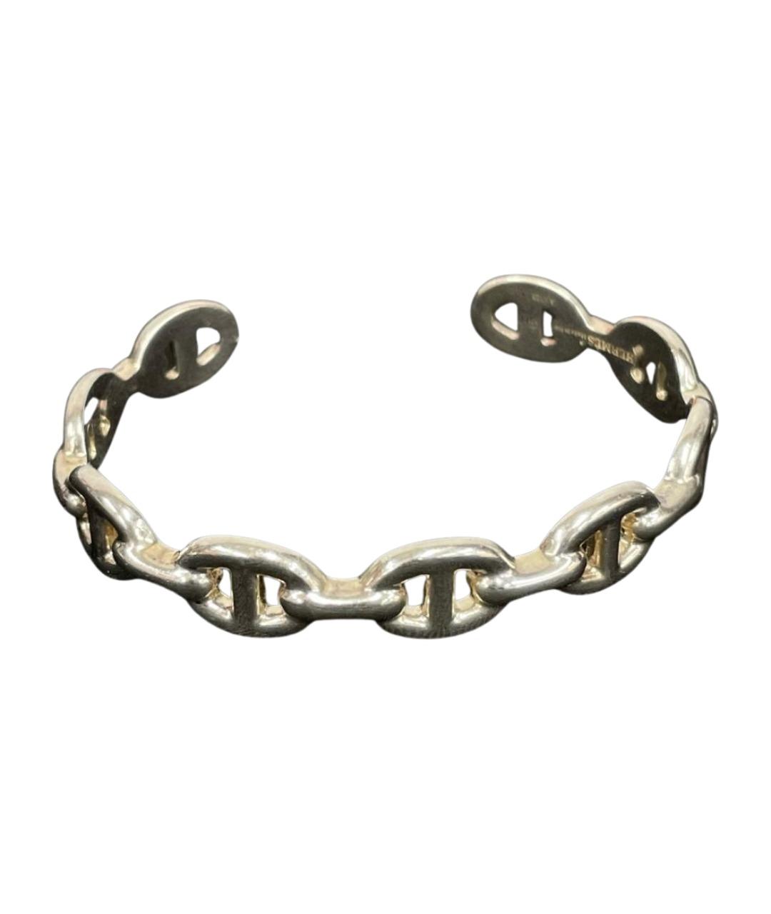 HERMES Серебрянный серебряный браслет, фото 1