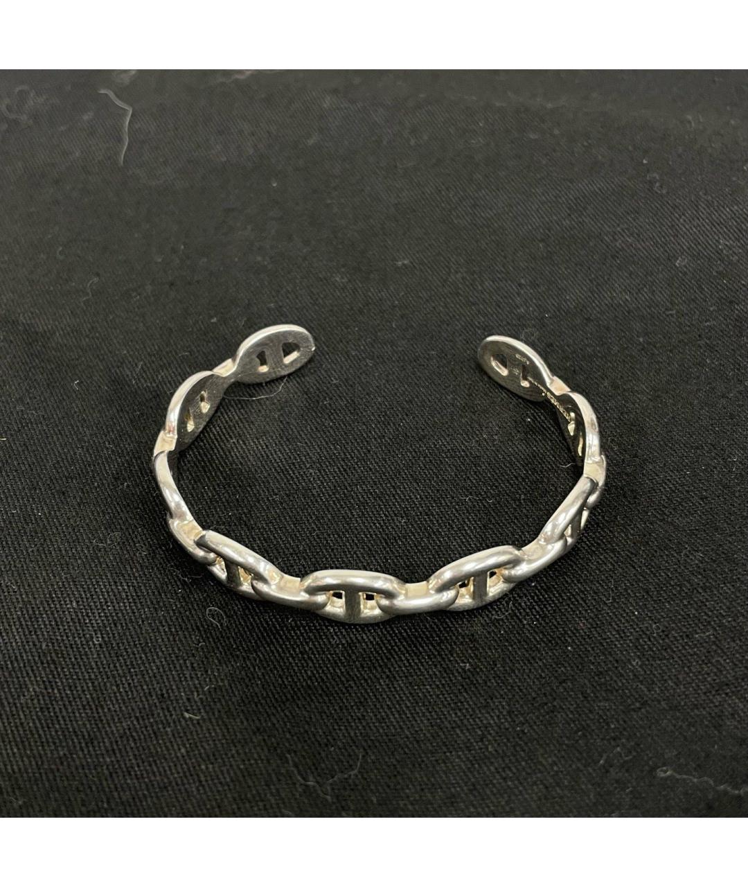 HERMES Серебрянный серебряный браслет, фото 3
