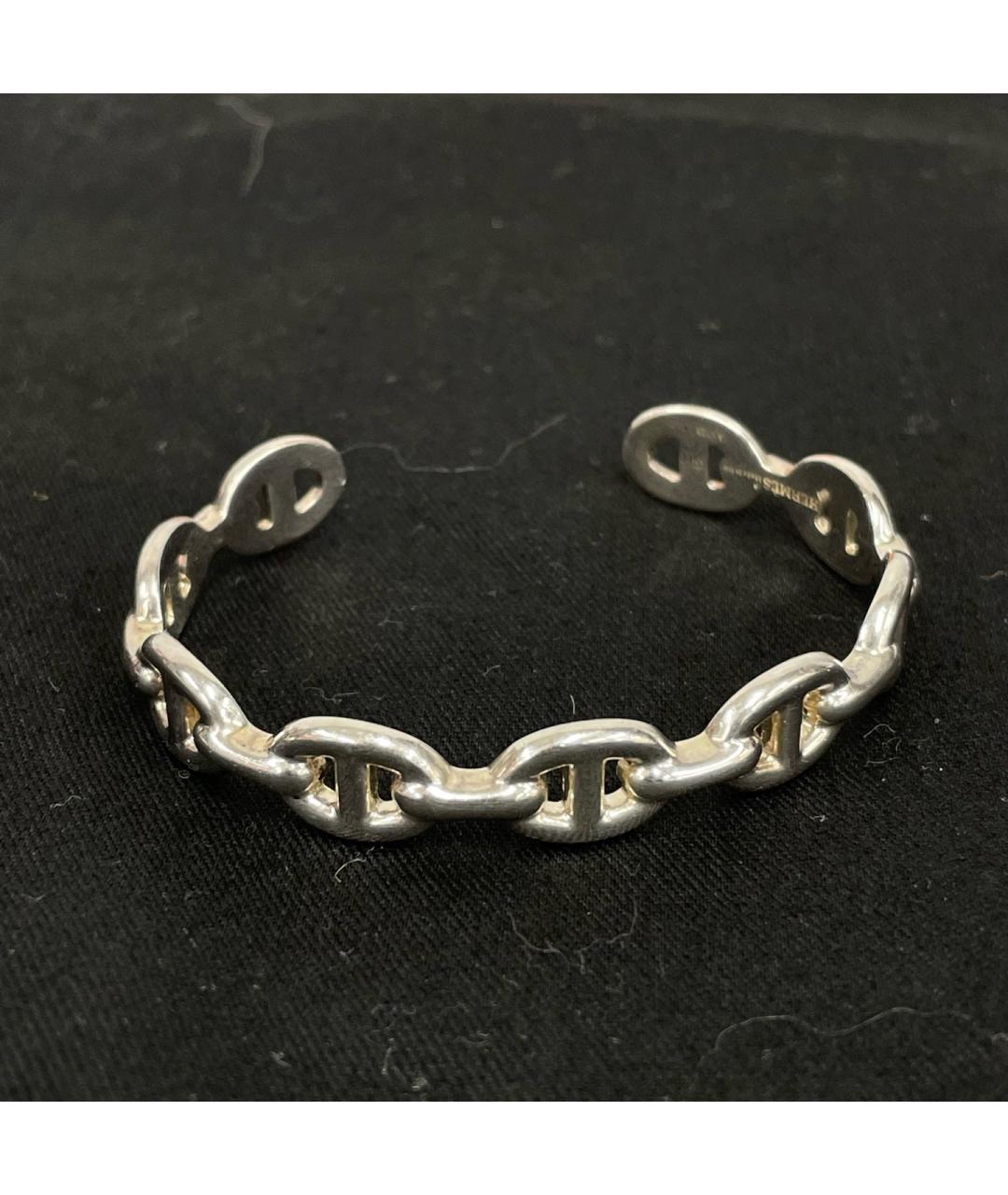 HERMES Серебрянный серебряный браслет, фото 7