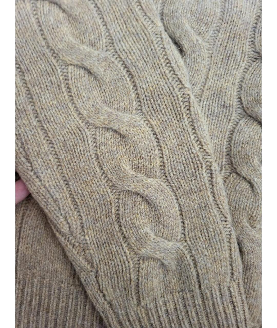 POLO RALPH LAUREN Бежевый шерстяной джемпер / свитер, фото 8