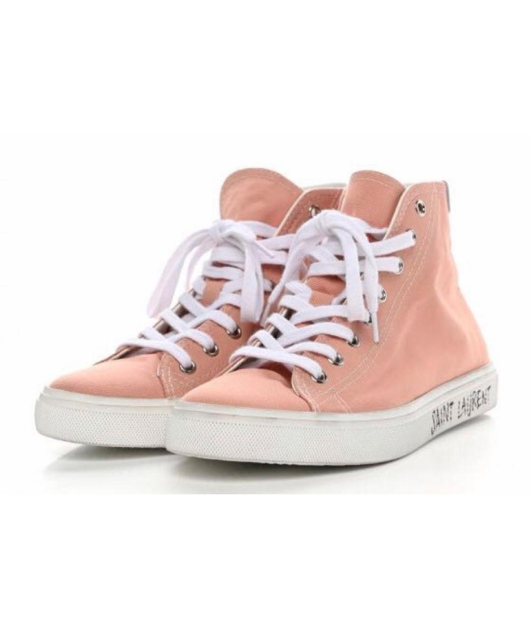SAINT LAURENT Коралловые кеды, фото 3
