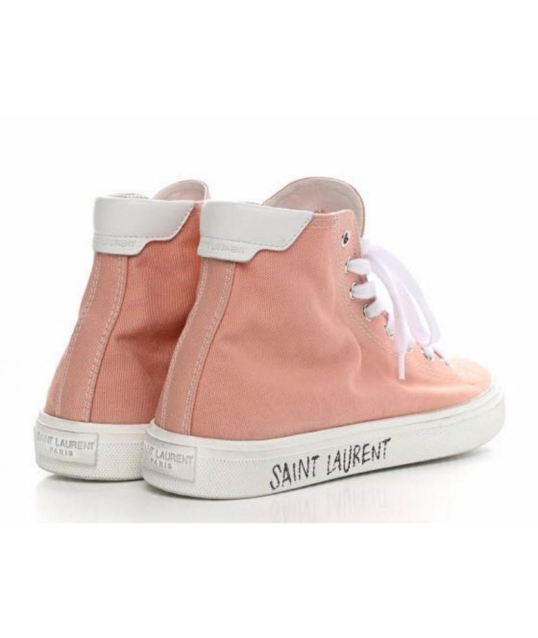 SAINT LAURENT Коралловые кеды, фото 4