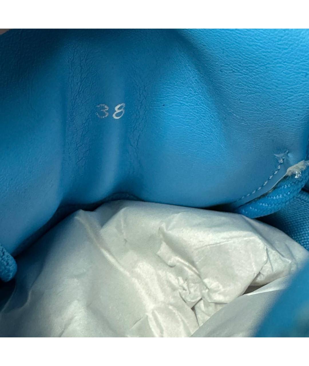 RAF SIMONS Синие текстильные кроссовки, фото 3