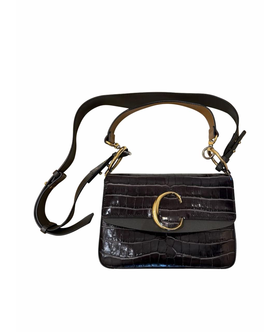 CHLOE Коричневая кожаная сумка с короткими ручками, фото 1