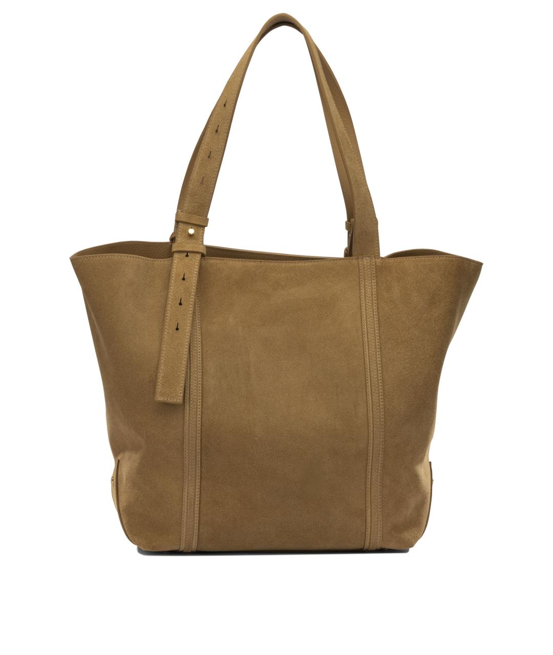 GOLDEN GOOSE DELUXE BRAND Коричневая замшевая сумка тоут, фото 3