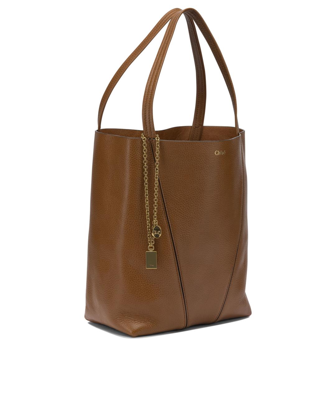 CHLOE Коричневая кожаная сумка тоут, фото 2