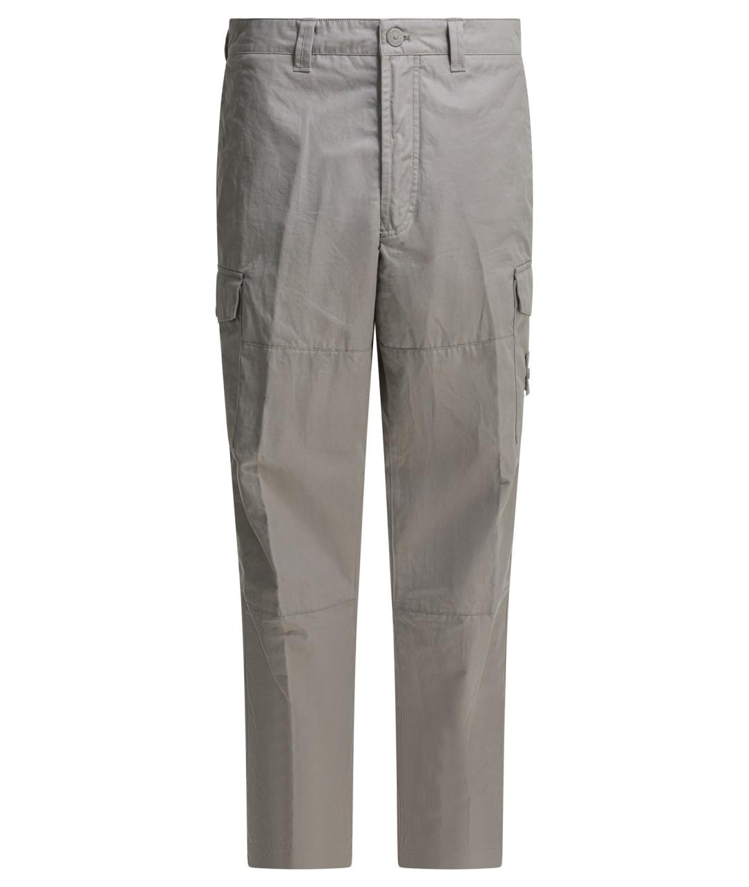 STONE ISLAND Серые хлопковые повседневные брюки, фото 1