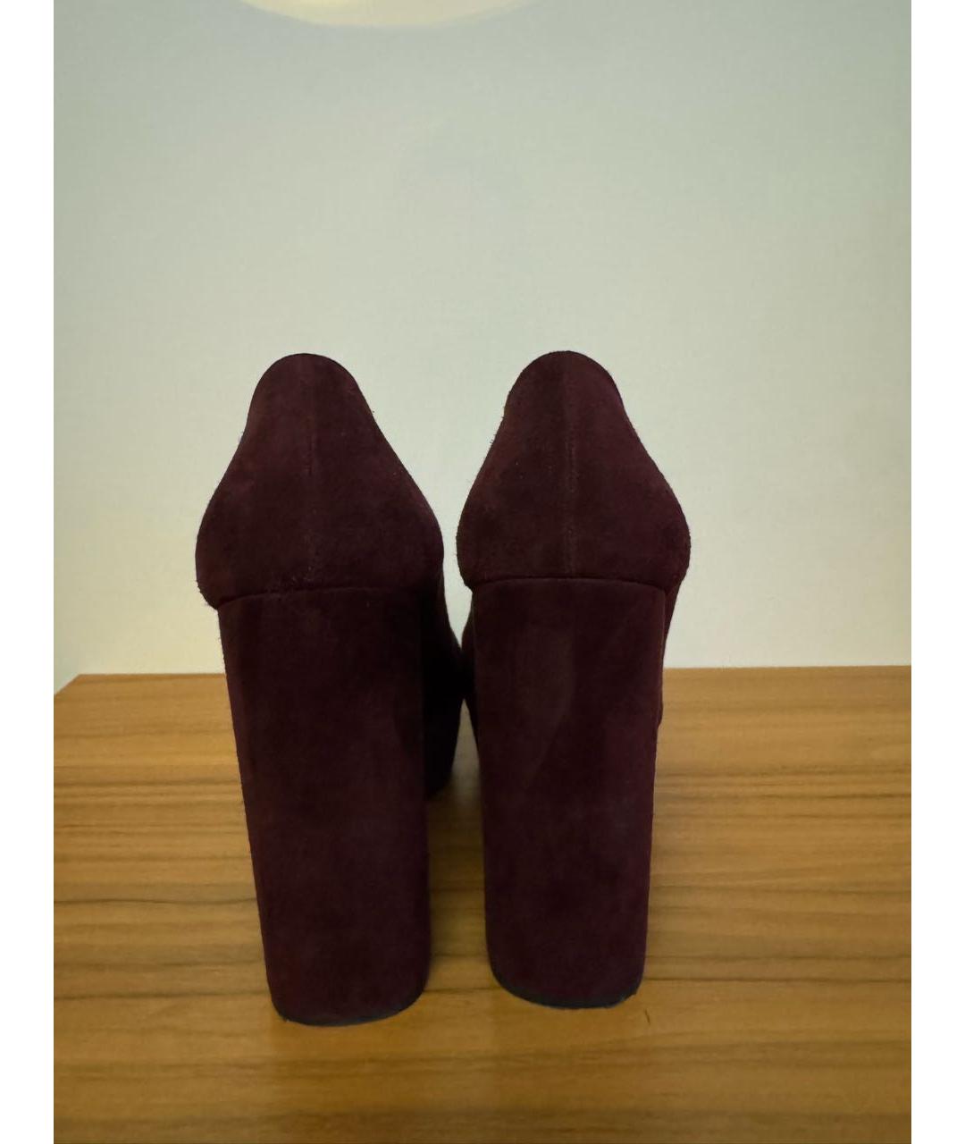 PRADA Бордовые замшевые туфли, фото 4