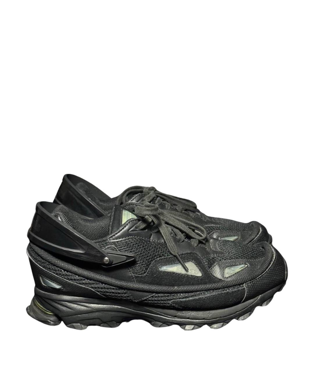 ADIDAS X RAF SIMONS Черные текстильные низкие кроссовки / кеды, фото 1