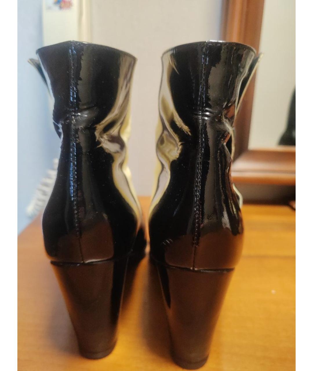 CHANEL Черные кожаные полусапоги, фото 4