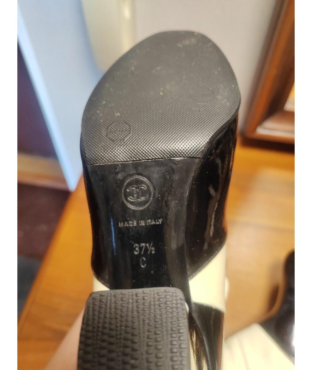 CHANEL Черные кожаные полусапоги, фото 5