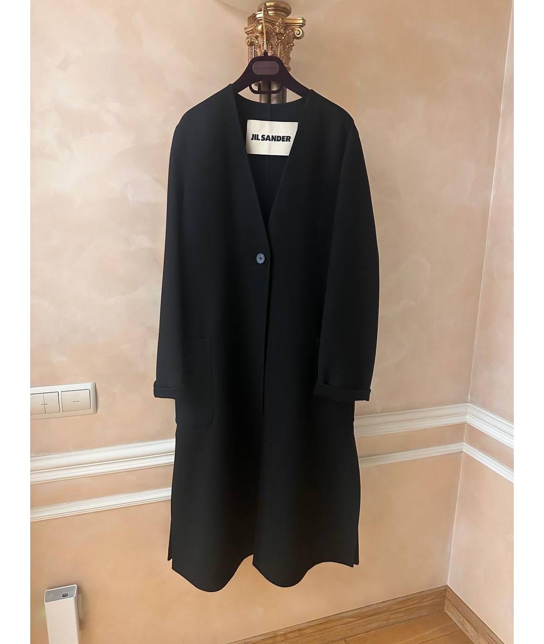 JIL SANDER Черное кашемировое пальто, фото 3