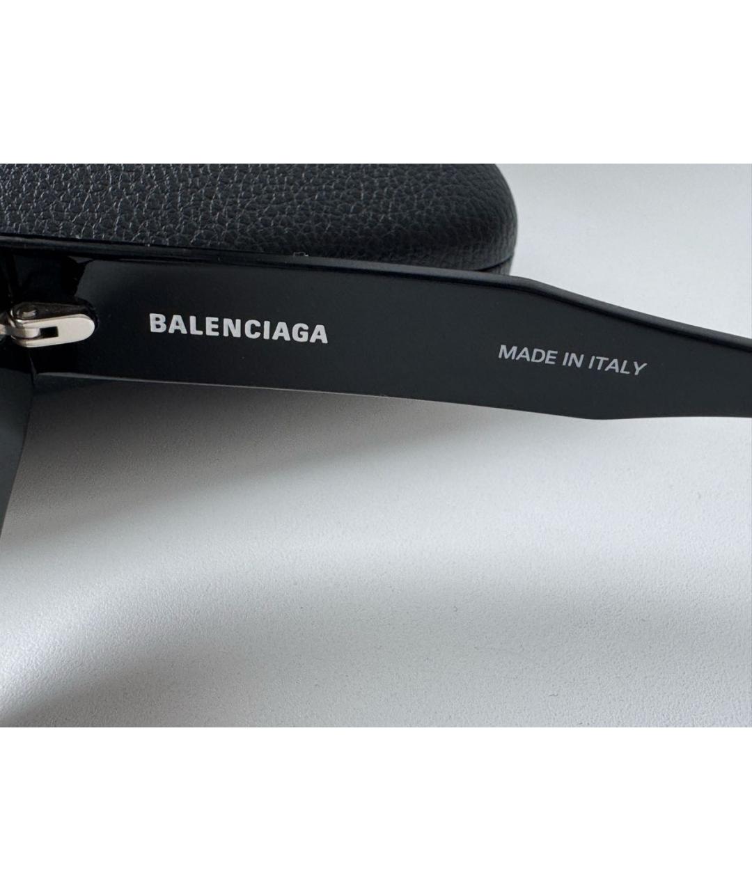 BALENCIAGA Черные пластиковые солнцезащитные очки, фото 5