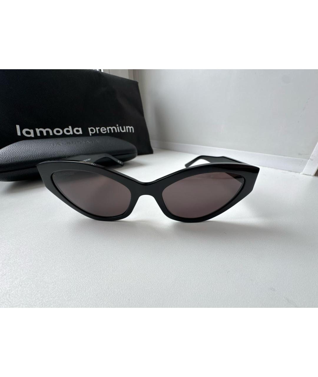 BALENCIAGA Черные пластиковые солнцезащитные очки, фото 8