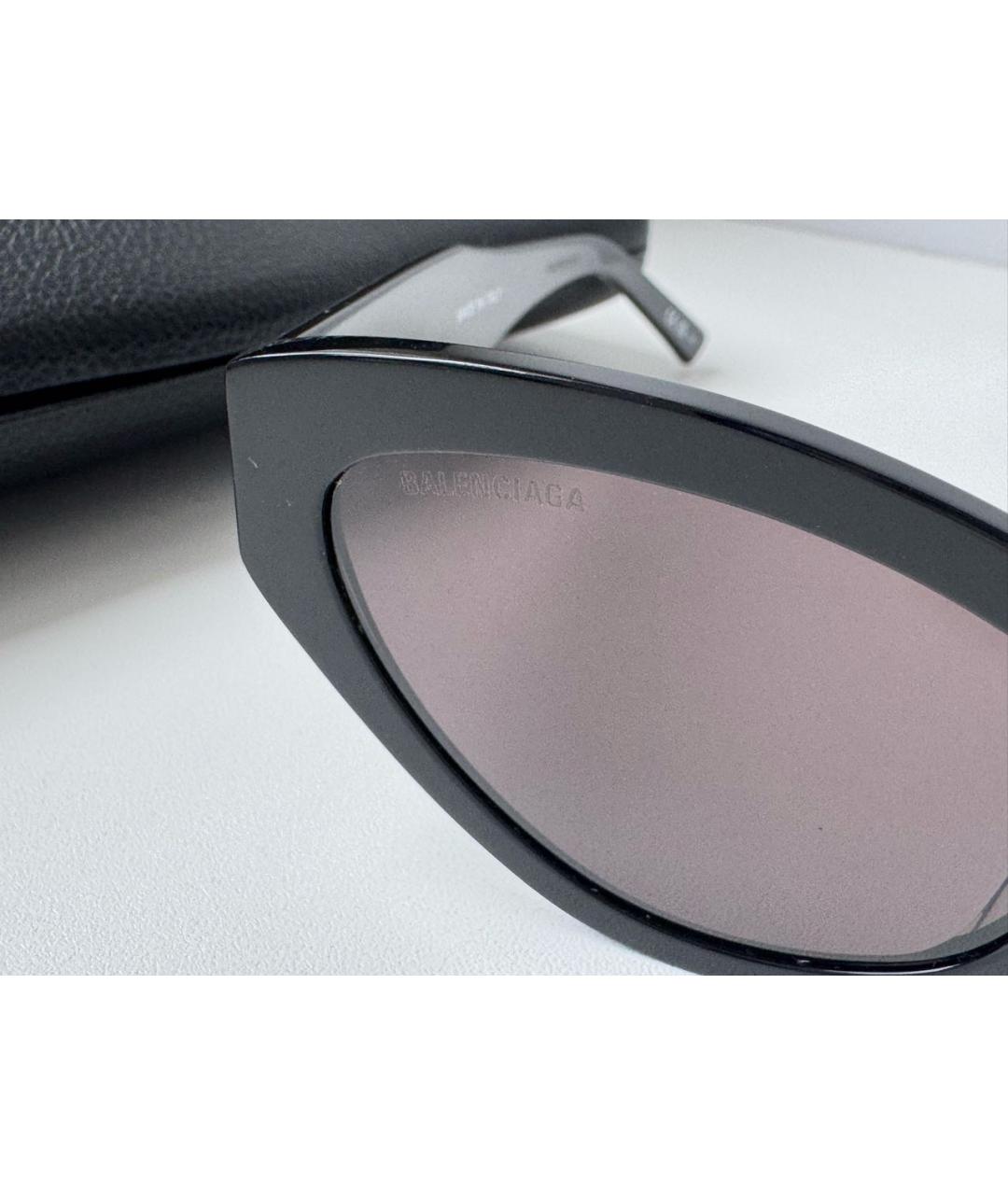 BALENCIAGA Черные пластиковые солнцезащитные очки, фото 6