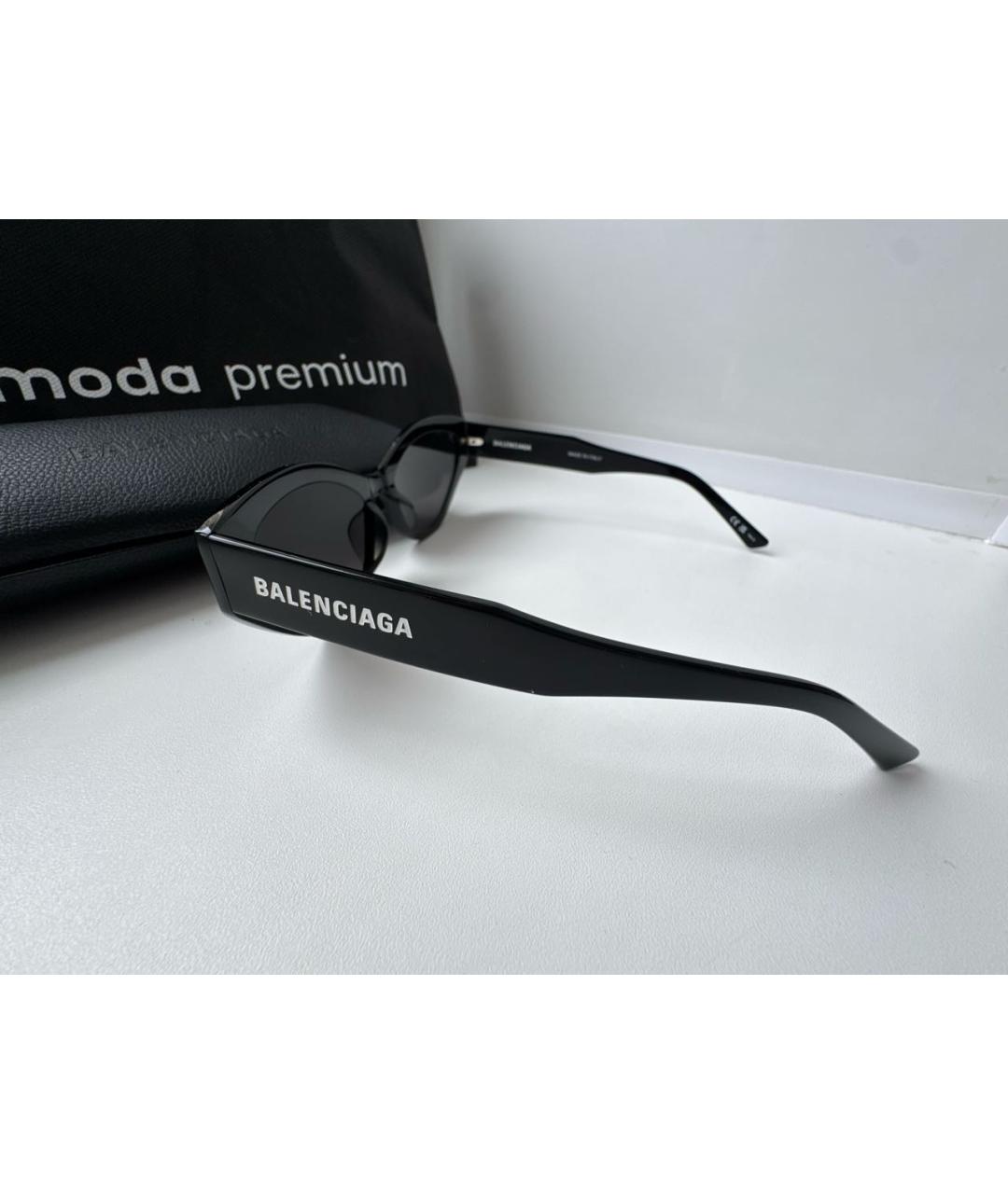 BALENCIAGA Черные пластиковые солнцезащитные очки, фото 2