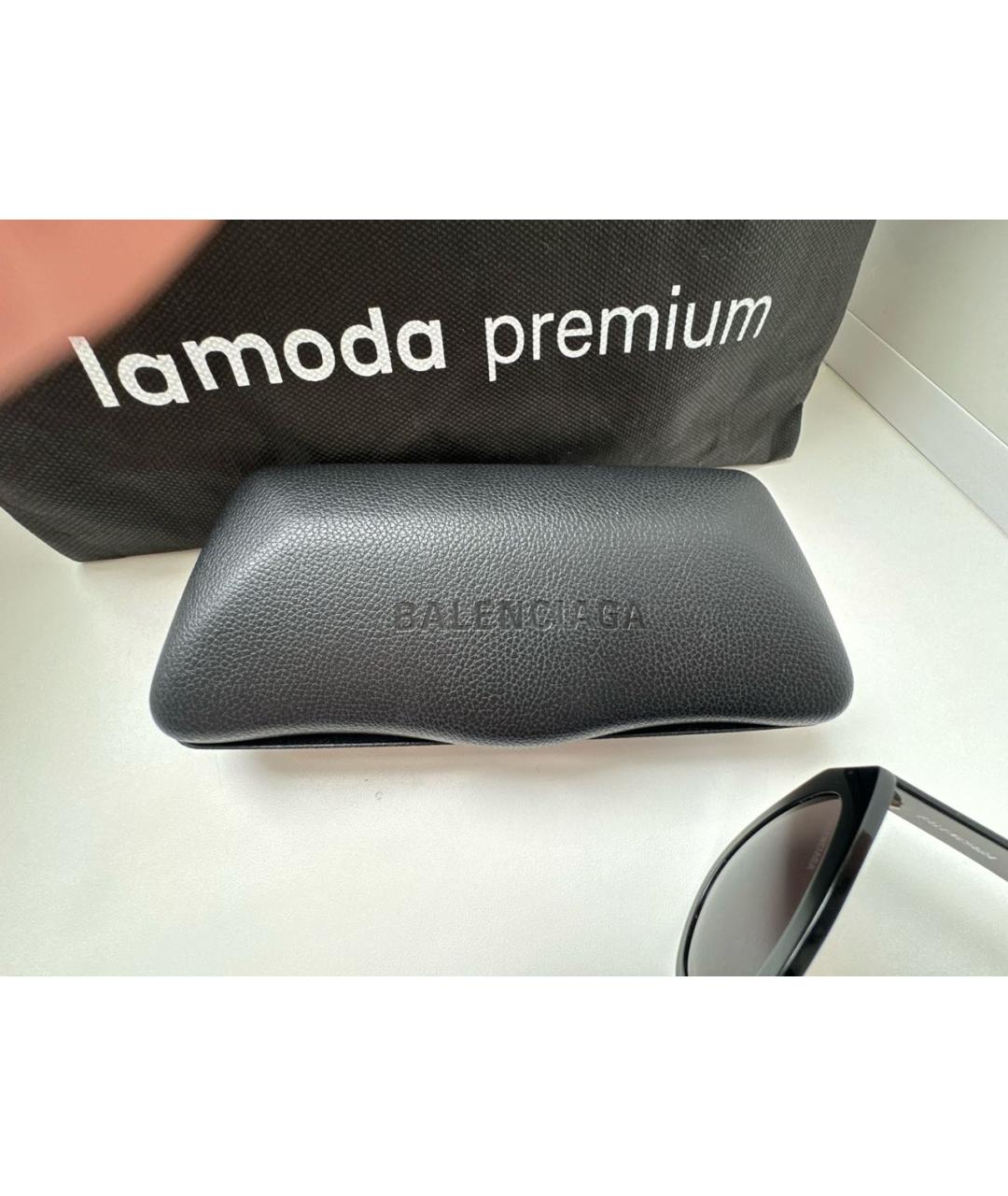 BALENCIAGA Черные пластиковые солнцезащитные очки, фото 4