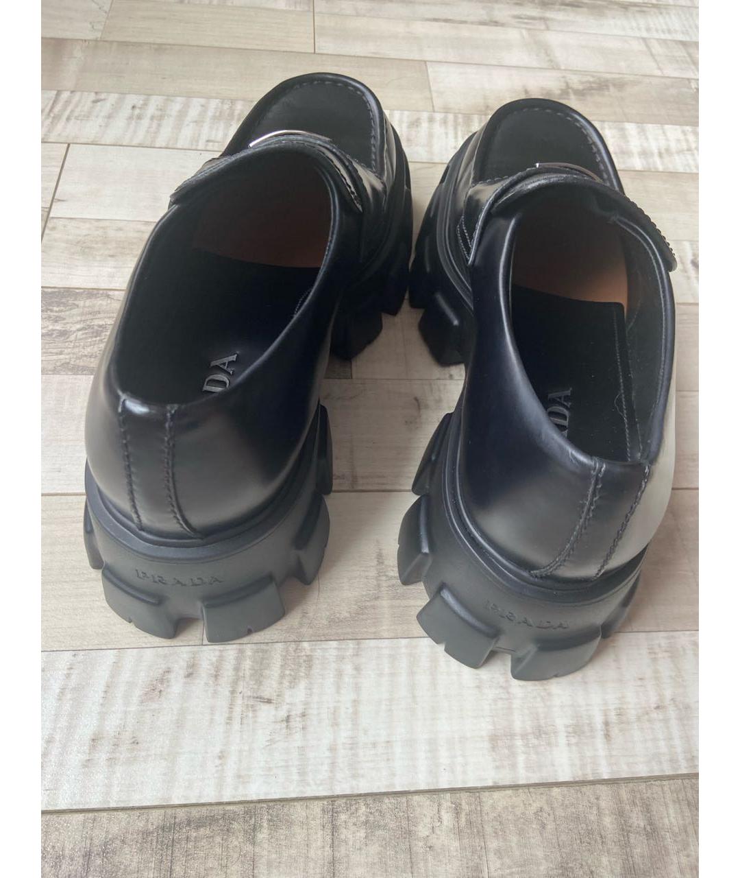 PRADA Черные кожаные лоферы, фото 3