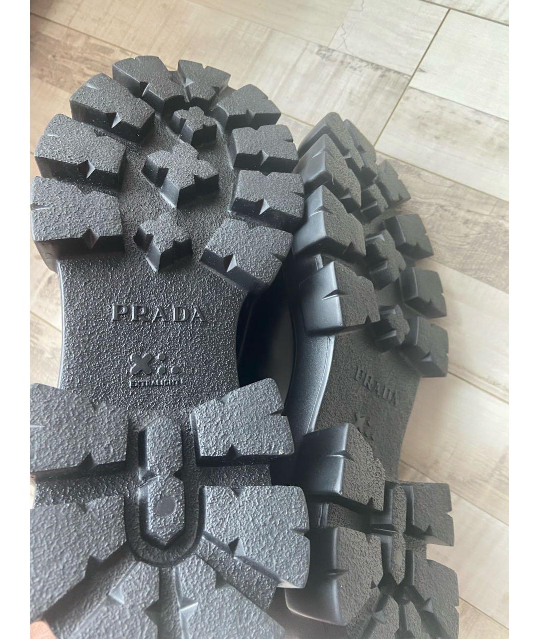 PRADA Черные кожаные лоферы, фото 5