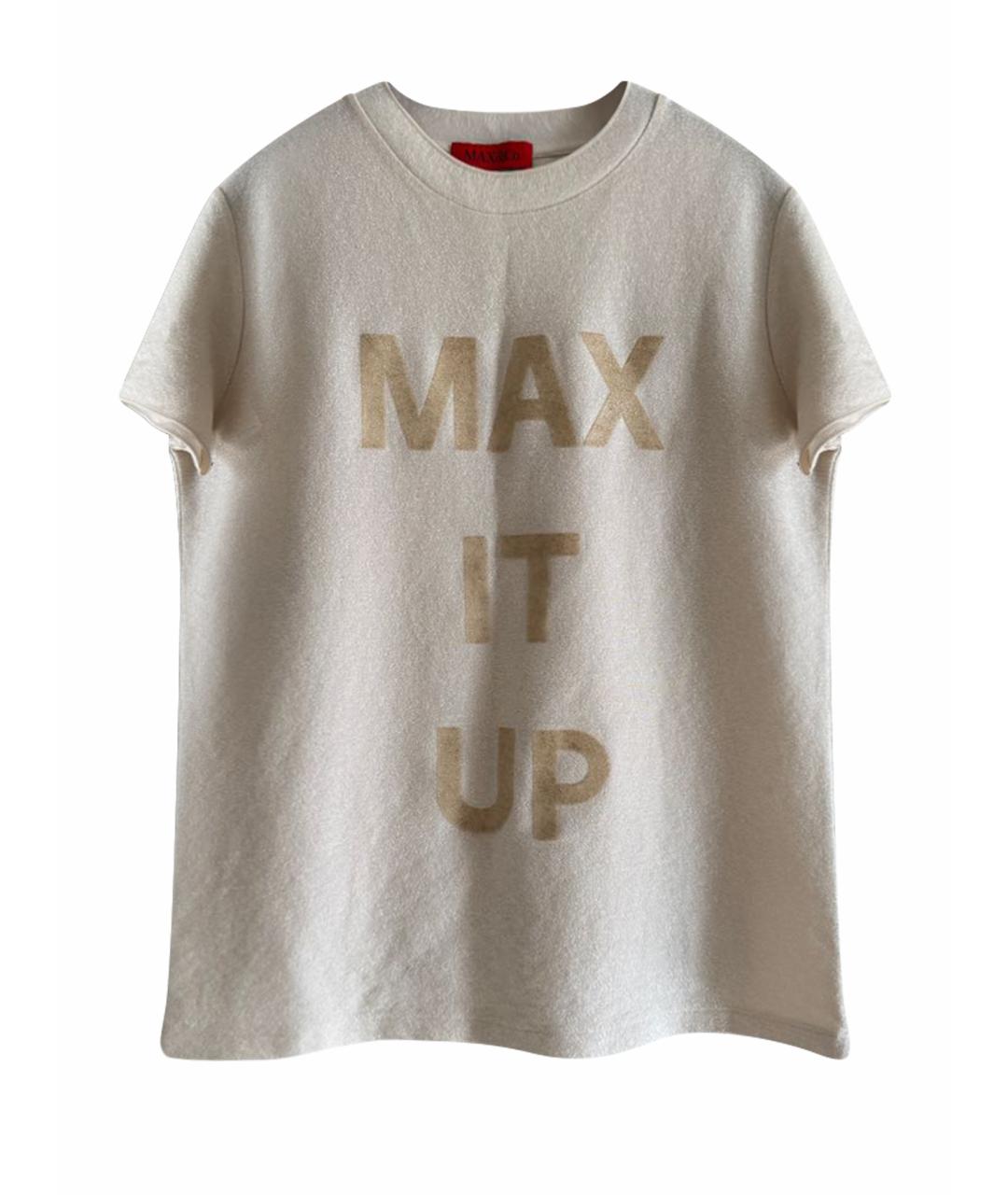 MAX&CO Бежевая полиэстеровая майка, фото 1