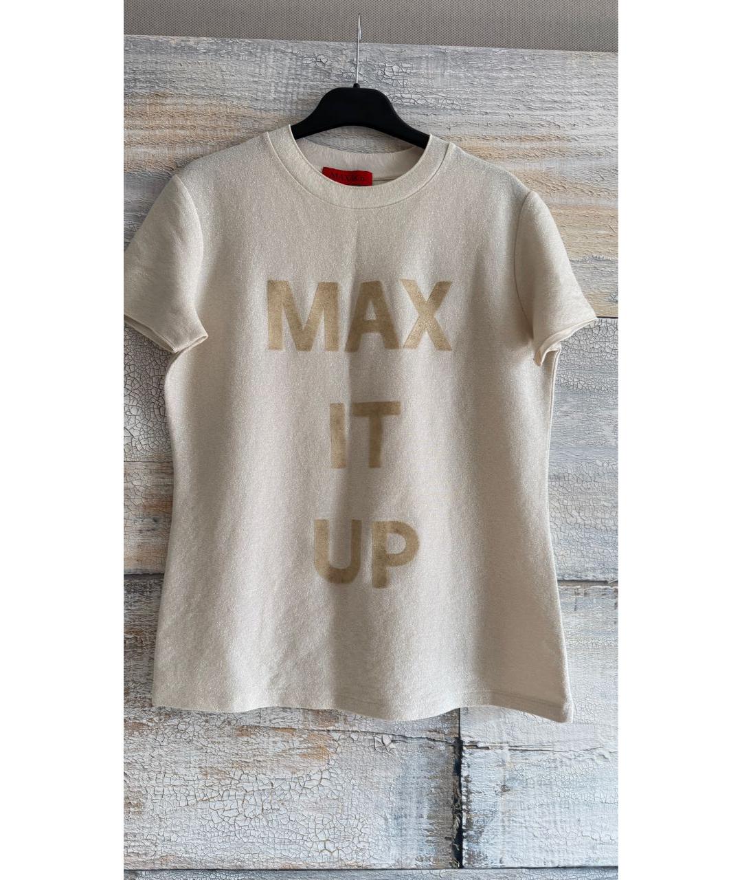 MAX&CO Бежевая полиэстеровая майка, фото 5