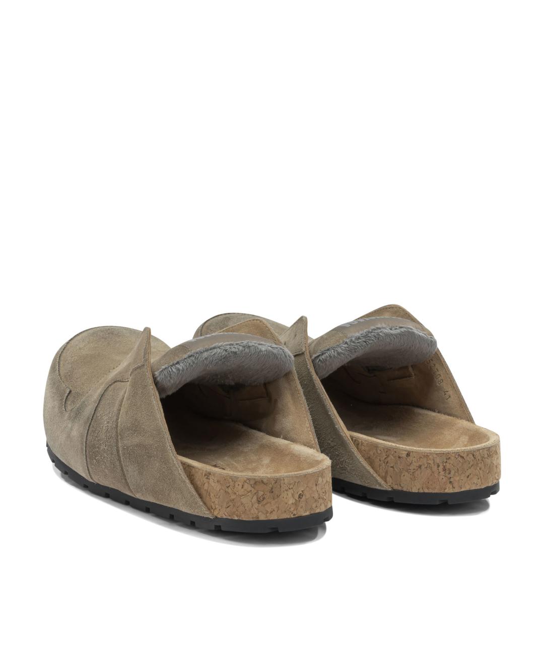 BALENCIAGA Бежевые замшевые сандалии, фото 4