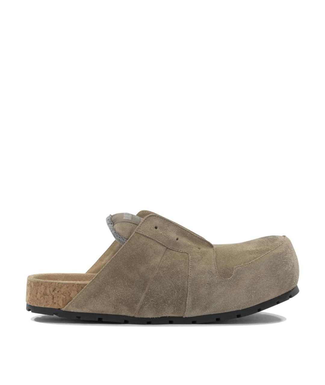 BALENCIAGA Бежевые замшевые сандалии, фото 1