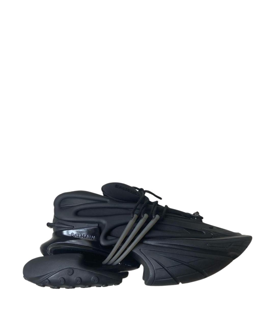 BALMAIN Черные синтетические низкие кроссовки / кеды, фото 1