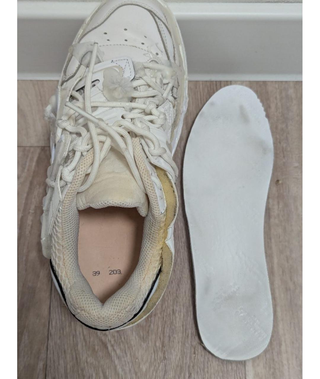 MAISON MARGIELA Белые кожаные кроссовки, фото 8