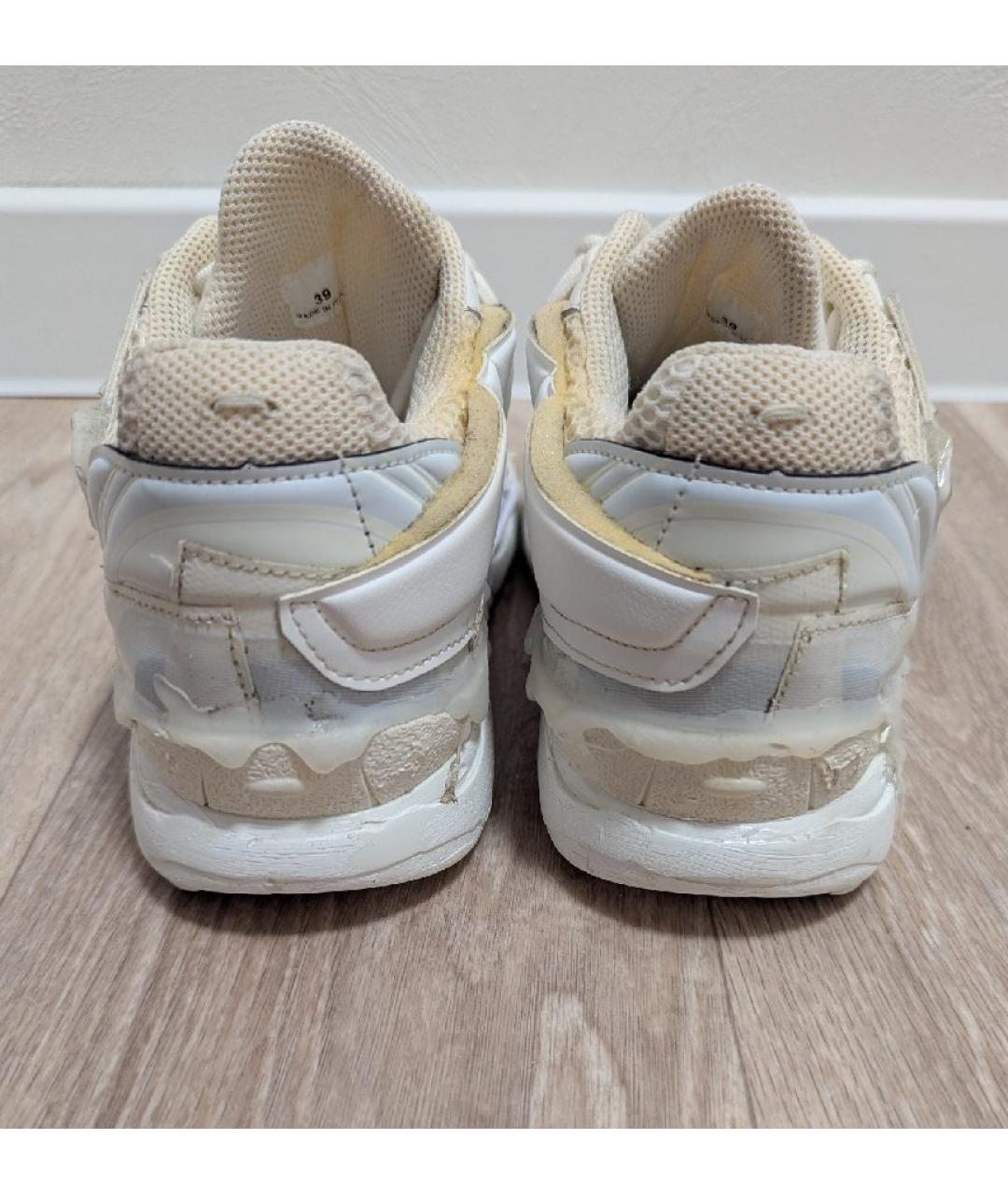 MAISON MARGIELA Белые кожаные кроссовки, фото 4