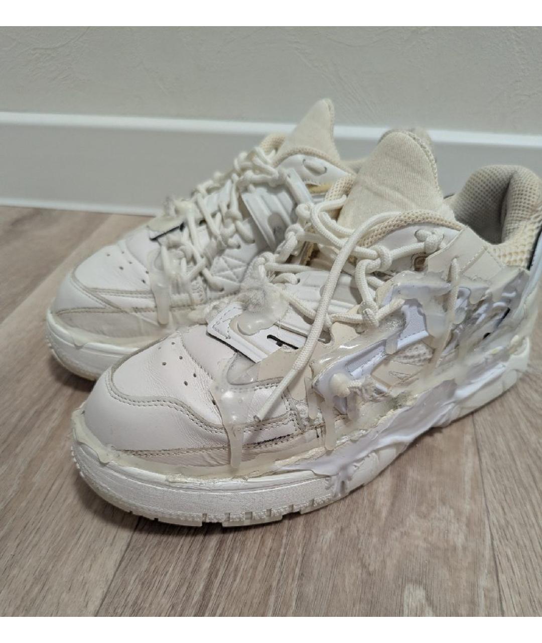 MAISON MARGIELA Белые кожаные кроссовки, фото 5