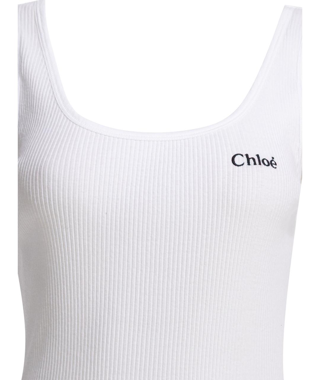 CHLOE Белая хлопковая майка, фото 3