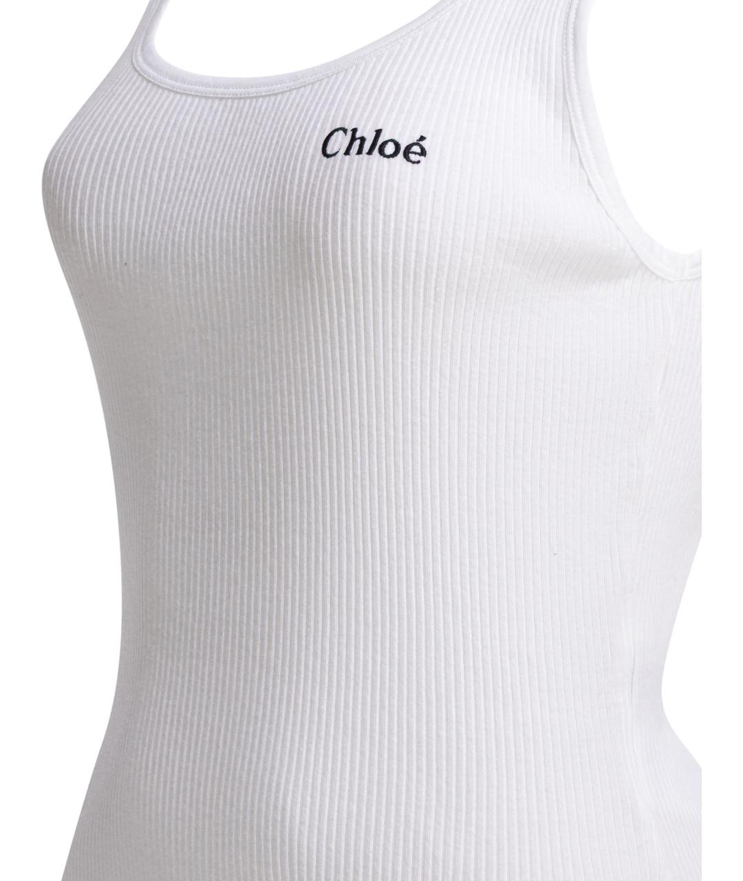CHLOE Белая хлопковая майка, фото 4