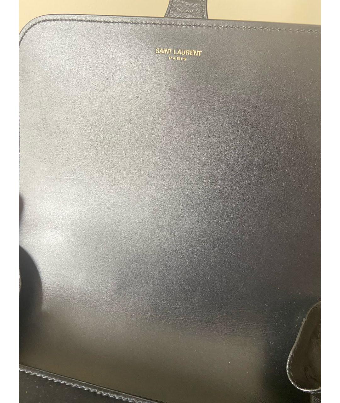 SAINT LAURENT Черная меховая сумка на плечо, фото 4