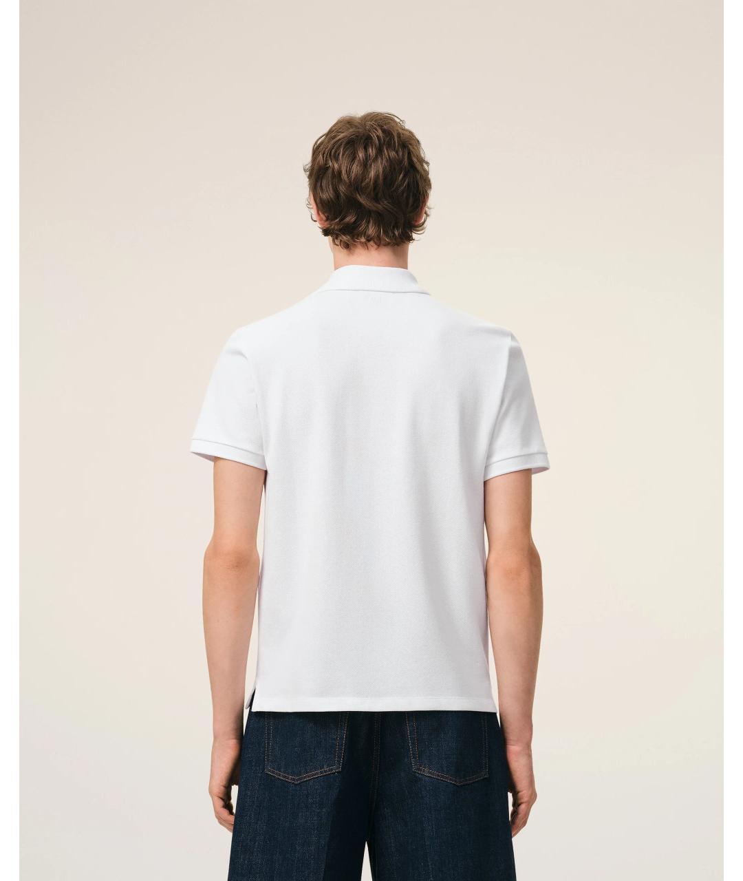 Ami Paris Белое хлопковое поло с коротким рукавом, фото 5