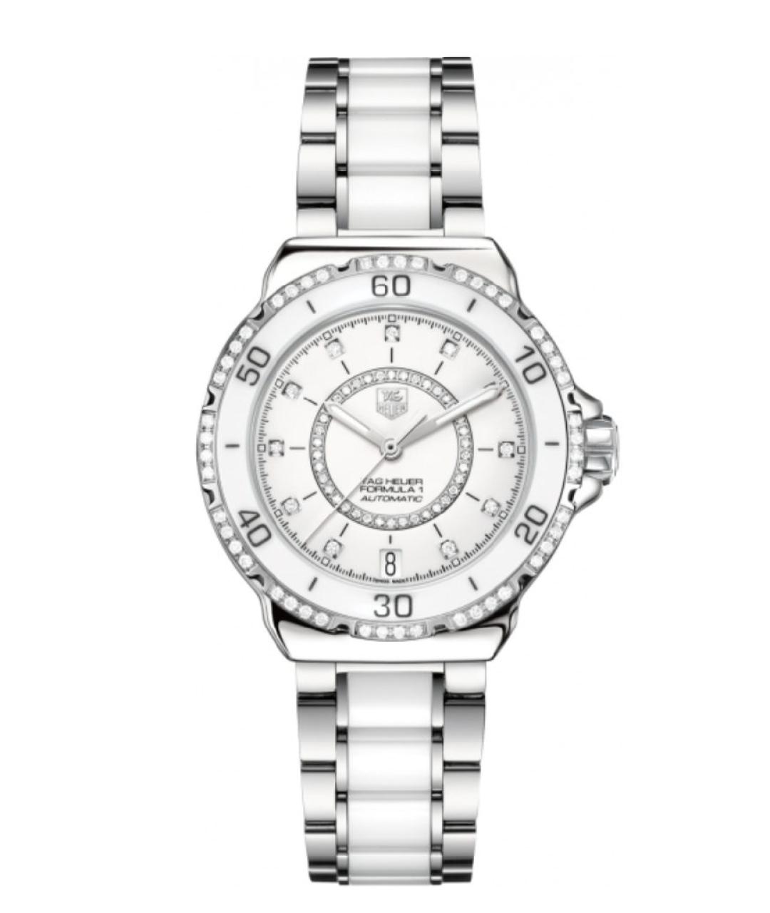 TAG HEUER Белые металлические часы, фото 1