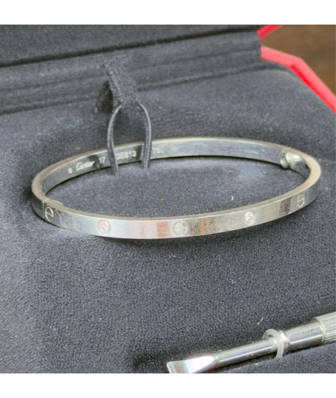 CARTIER Серый браслет из белого золота, фото 5