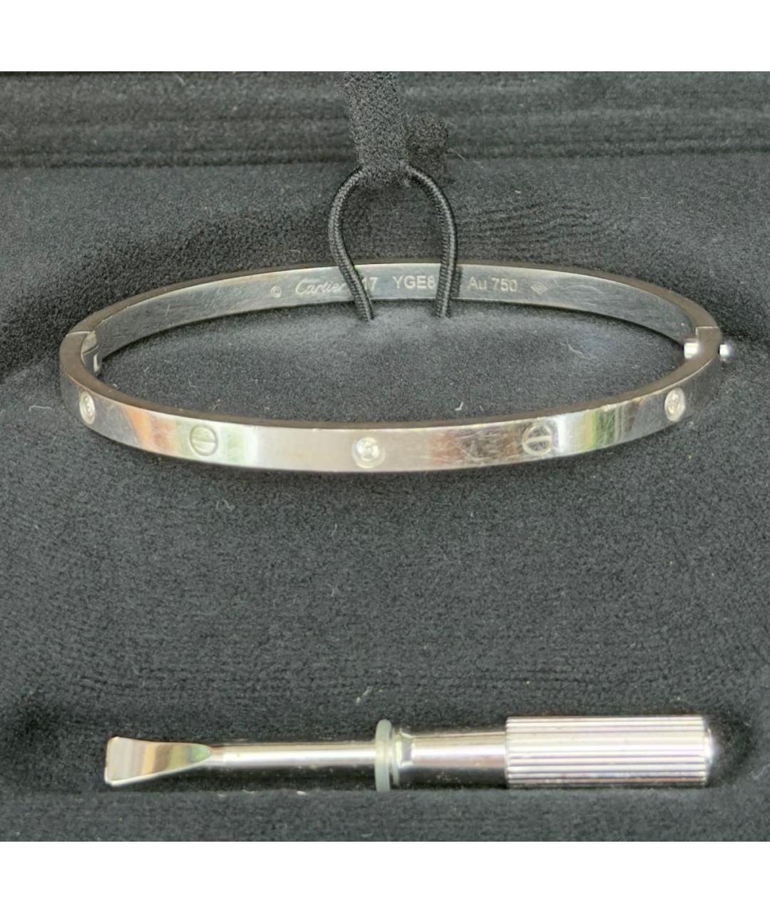 CARTIER Серый браслет из белого золота, фото 8