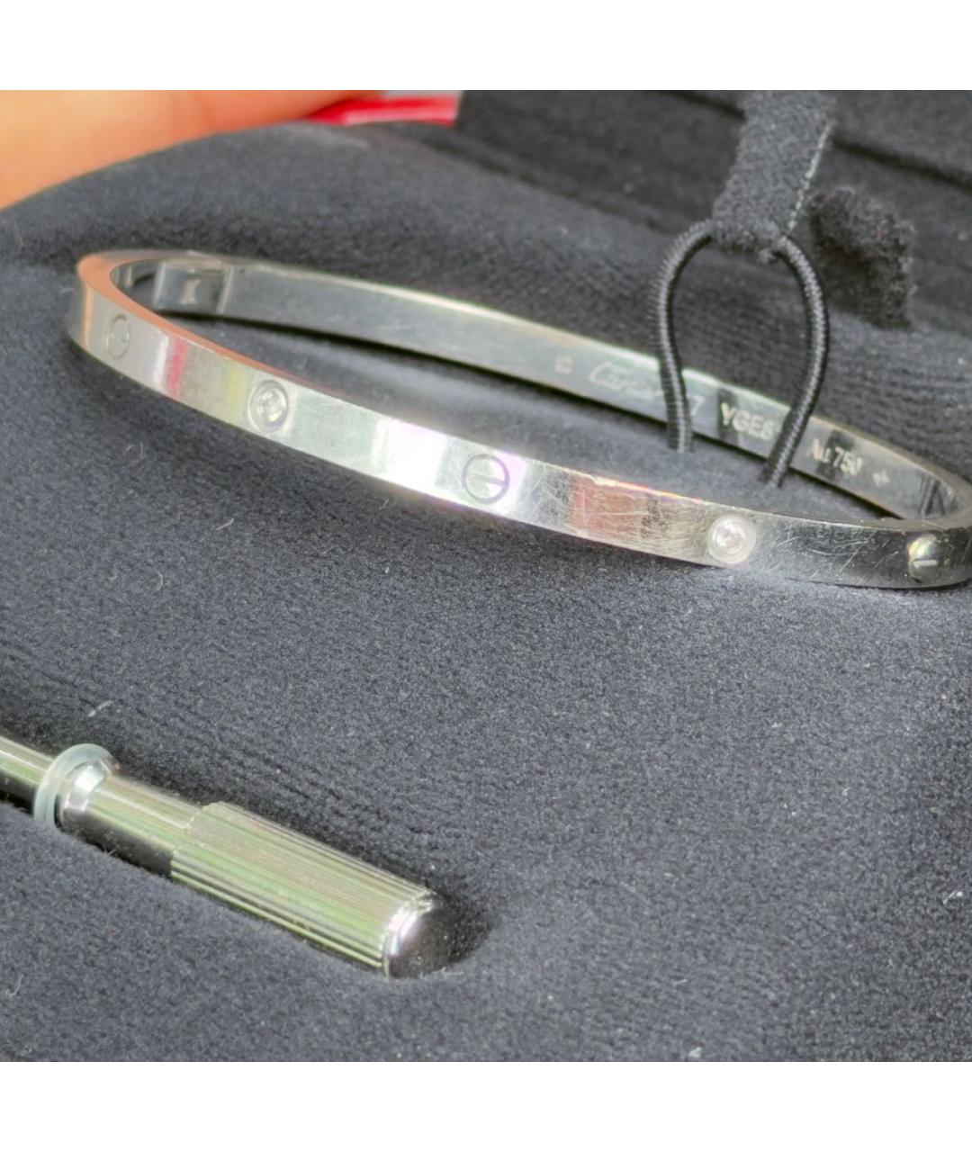 CARTIER Серый браслет из белого золота, фото 4