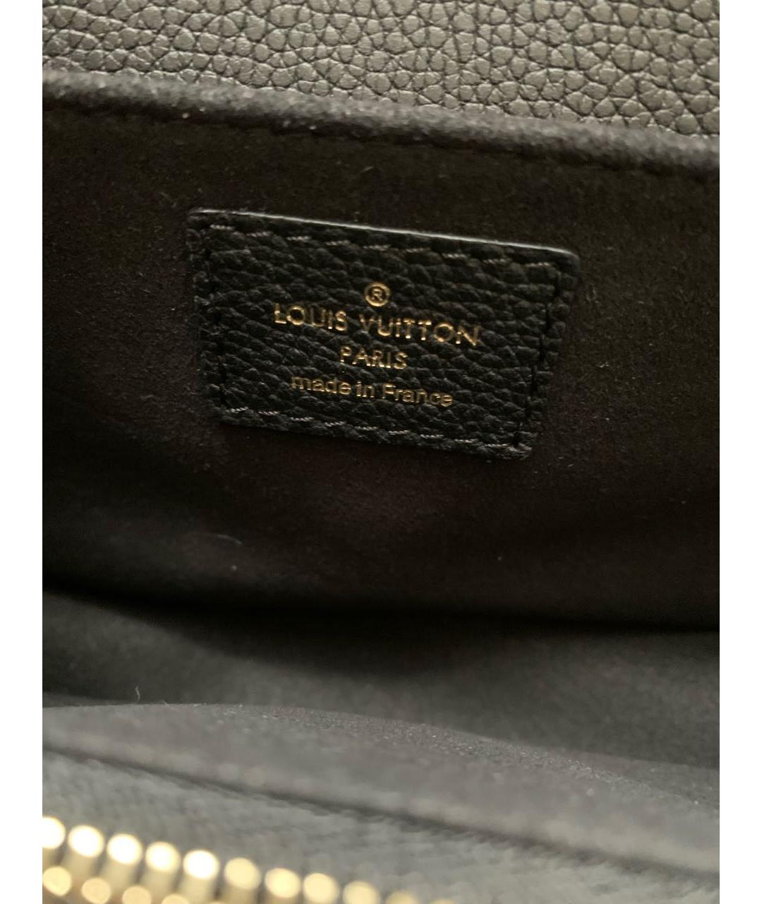 LOUIS VUITTON Черная кожаная сумка через плечо, фото 5