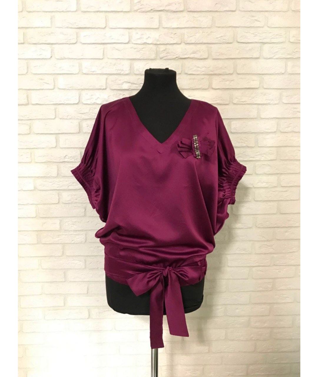 LIU JO Фиолетовая полиэстеровая рубашка, фото 9