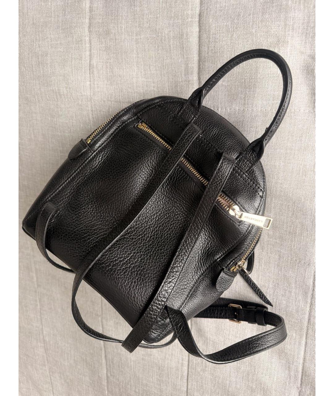 LANCASTER Черный кожаный рюкзак, фото 3