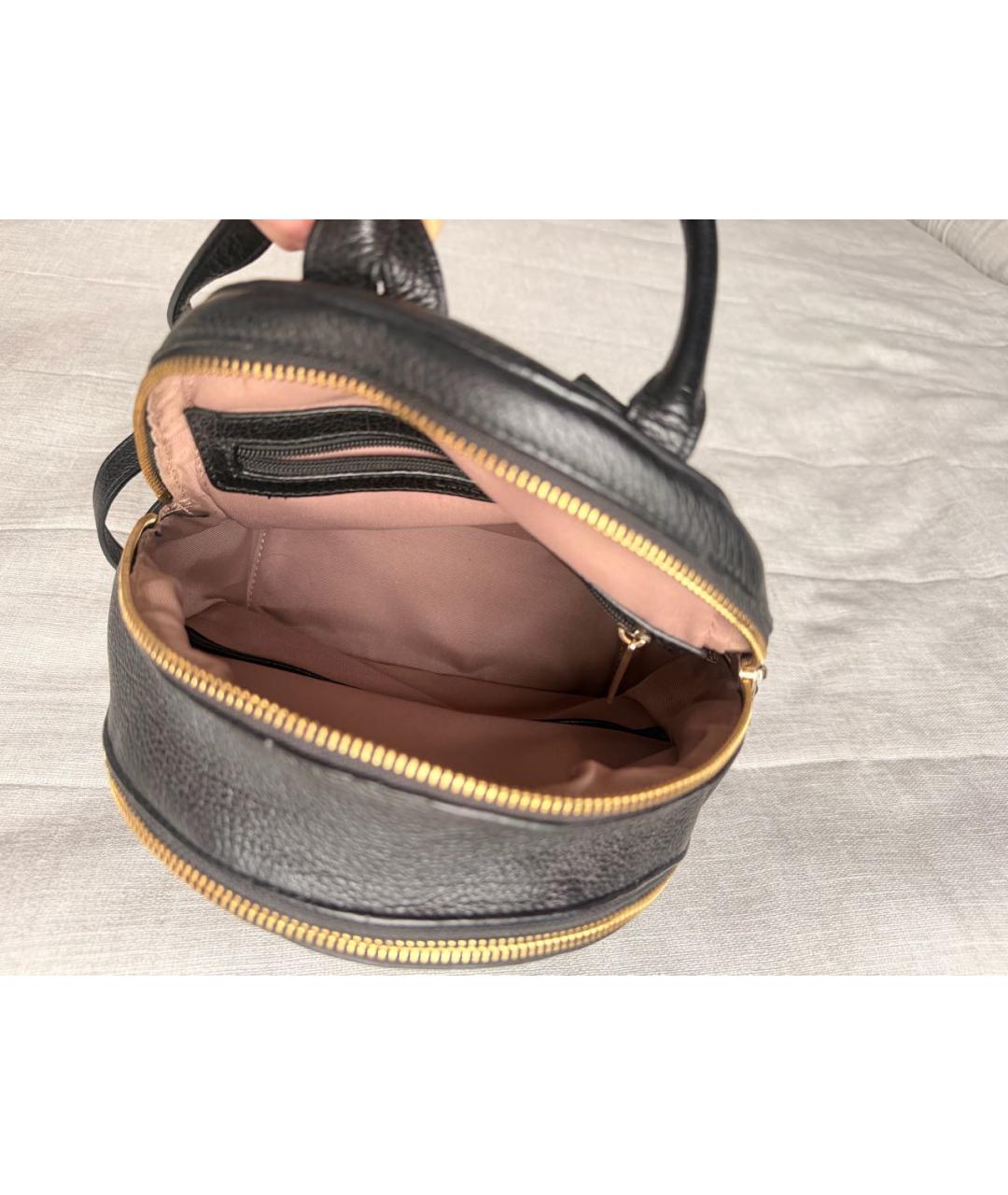 LANCASTER Черный кожаный рюкзак, фото 4