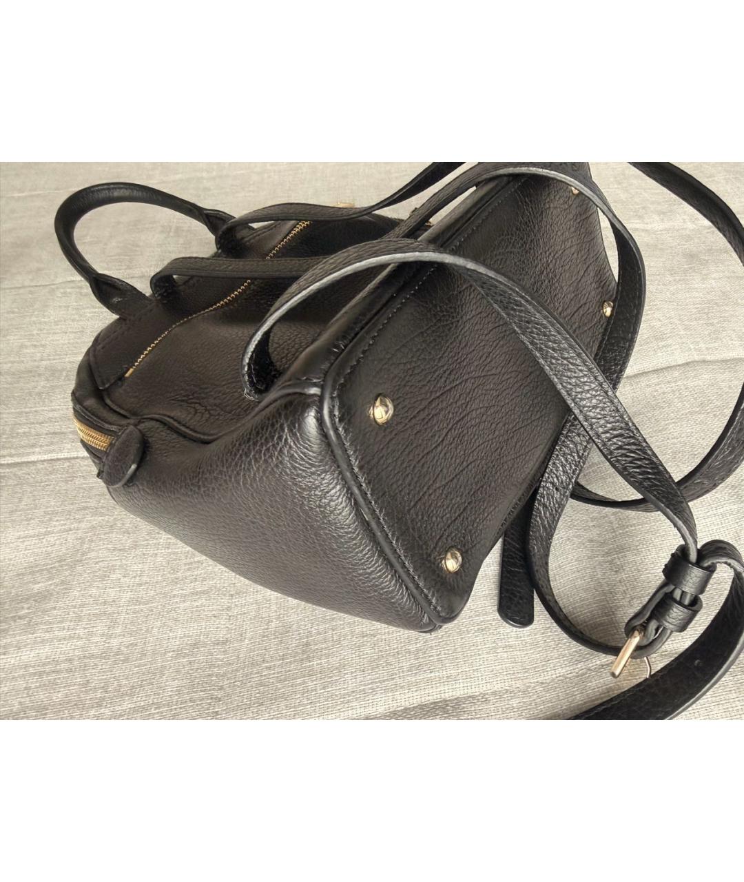 LANCASTER Черный кожаный рюкзак, фото 5