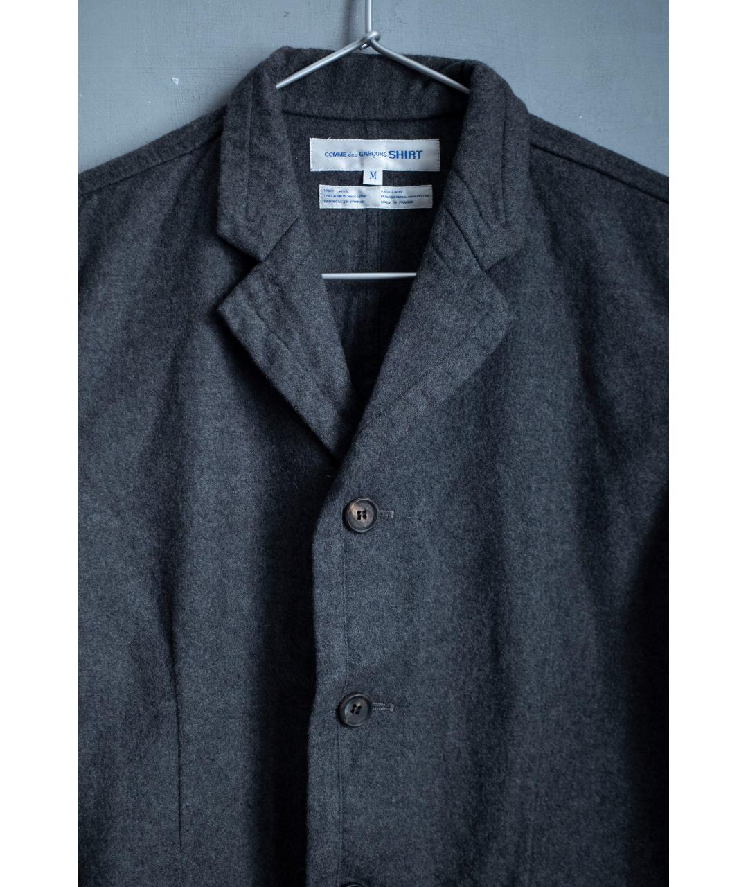 COMME DES GARÇONS SHIRT Серый шерстяной пиджак, фото 3
