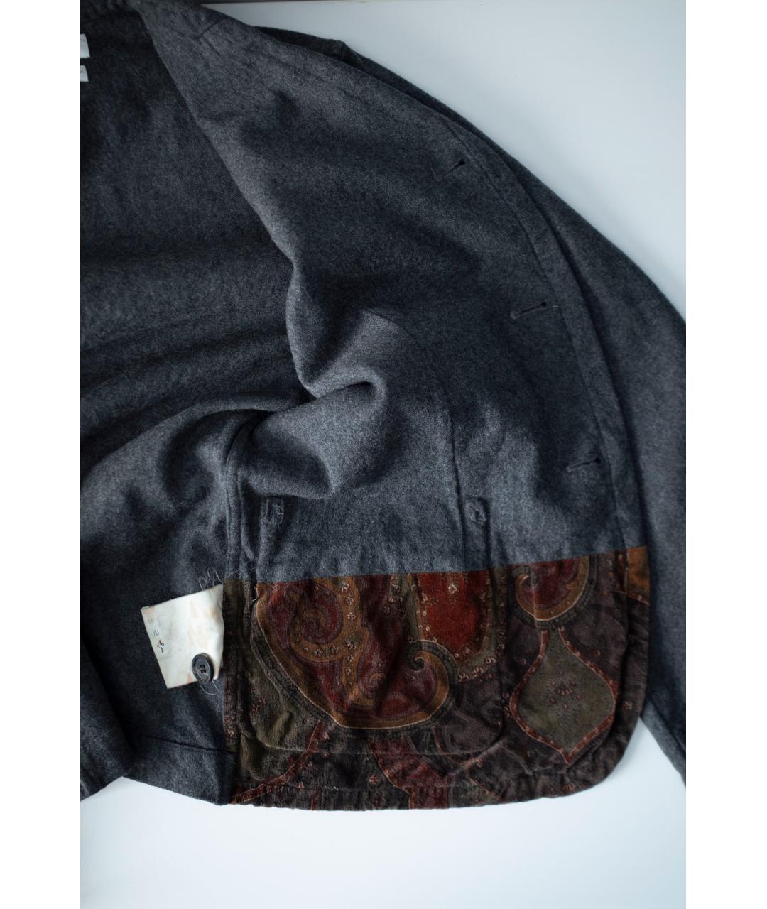 COMME DES GARÇONS SHIRT Серый шерстяной пиджак, фото 8